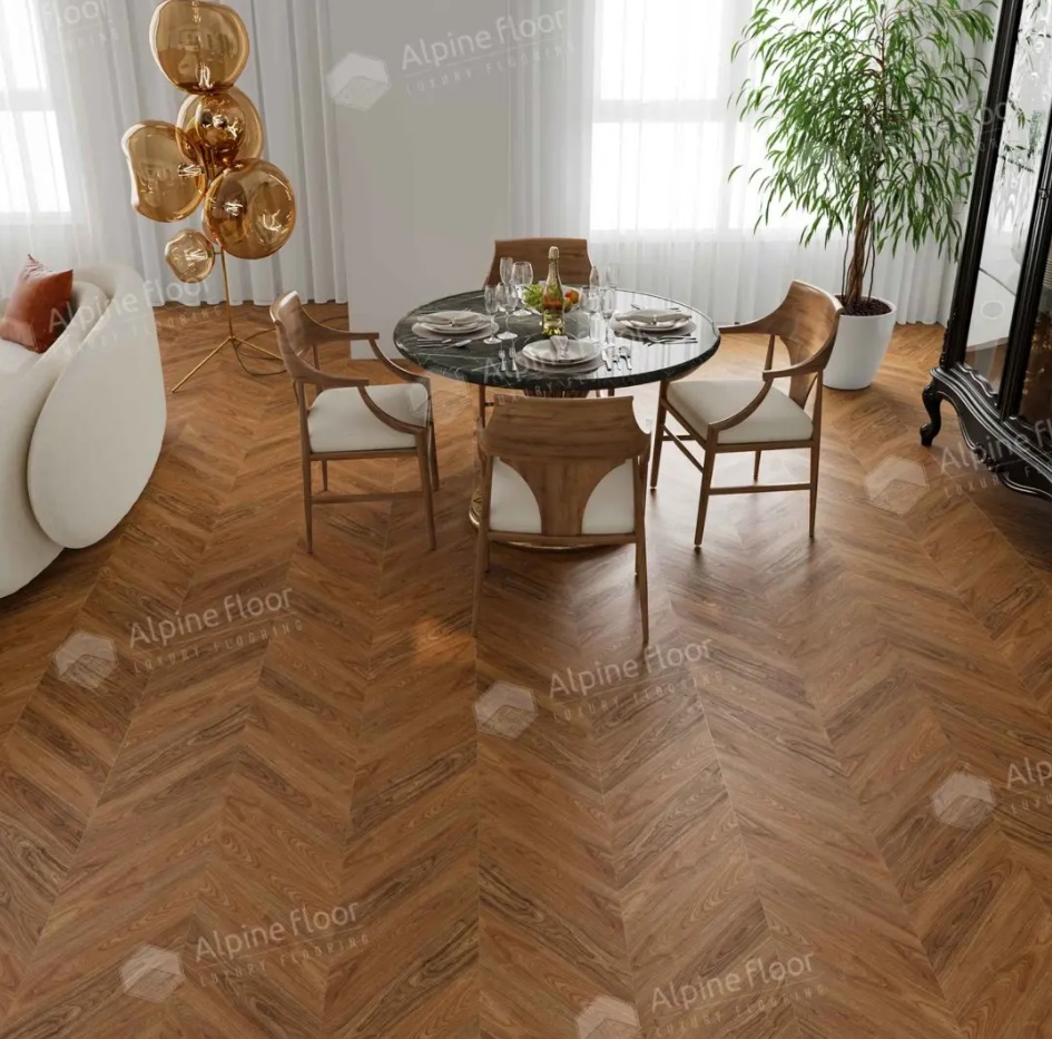 SPC ламинат Alpine Floor Chevron Alpine ECO 18-22 Орех Нойер Chevron